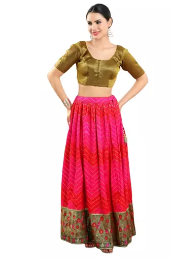 Padded Shimmer Round Neck Blouse