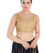 Padded Organza Sweatheart Neck Blouse