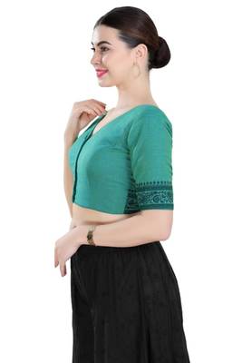 Padded Cotton V-Neck Blouse 3