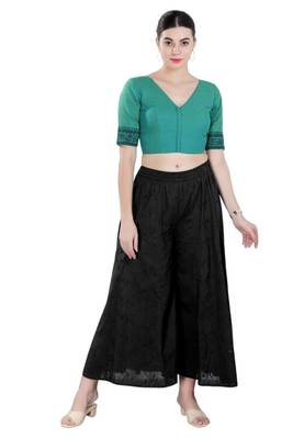 Padded Cotton V-Neck Blouse 5