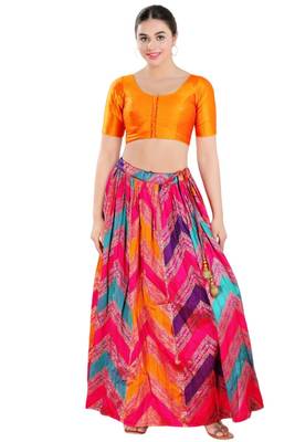 Padded Brocade Round Neck Blouse 5