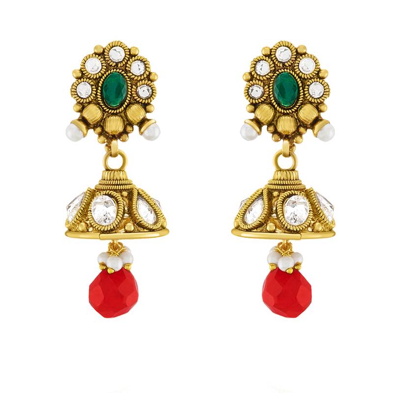 Bindi Set Traditional Ethnic Bindi Necklace Set with Colored Crystals For Women ...