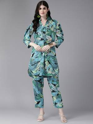 Aarika womens multi colour kurti pant set 5