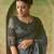 Stupendous Grey Sequined Satin Cocktail Party Wear Saree With Blouse