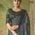 Stupendous Grey Sequined Satin Cocktail Party Wear Saree With Blouse