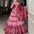 Pink Color Tussar Silk With Leheriya With Foil Print Lehenga Choli For Women