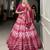 Pink Color Tussar Silk With Leheriya With Foil Print Lehenga Choli For Women