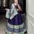 Navy Blue Color Dola Silk Patola & Bandhej Print Lehenga Choli With Unstitched Blouse And Dupatta