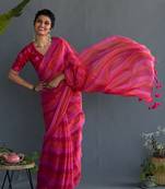 Suta Multicolor Striped Pure Cotton Saree Without Blouse