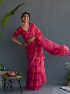 Suta Multicolor Striped Pure Cotton Saree Without Blouse 4