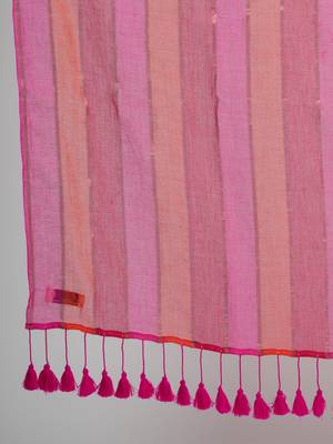 Suta Multicolor Striped Pure Cotton Saree Without Blouse 7