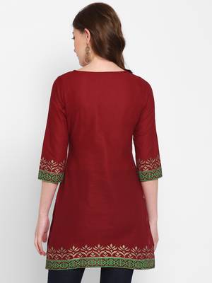 Women cotton printed straight  kurta 2