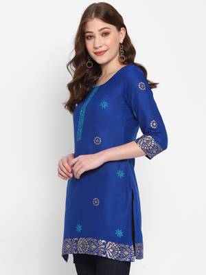 Women cotton printed straight  kurta 3