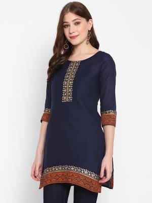 Women cotton printed straight  kurta 3