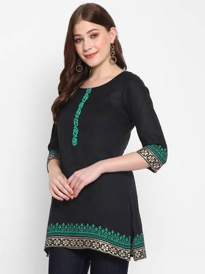 Women cotton printed straight  kurta 2