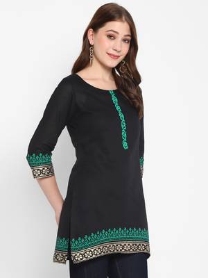 Women cotton printed straight  kurta 4