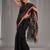 Black Linen Handwoven Saree With Texture Pallu