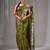 Sap Green Silk Matka Handwoven Saree With Texture Border