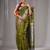 Sap Green Silk Matka Handwoven Saree With Texture Border