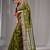 Sap Green Silk Matka Handwoven Saree With Texture Border
