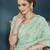 Manohari traditioal light blue georgette patch work saree for women with unstitch blouse piece