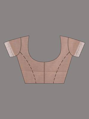 Beige Cotton Handwoven Saree With Texture Borders 6
