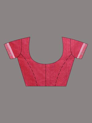 Pink Cotton Handwoven Soft Saree With Texture Designs 6