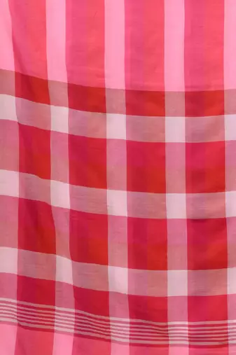Pink Cotton Colorblocked Handwoven Soft Saree