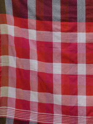Multicolor Cotton Colorblocked Handwoven Soft Saree 6