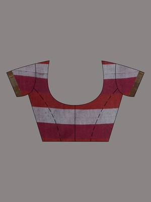 Multicolor Cotton Colorblocked Handwoven Soft Saree 7