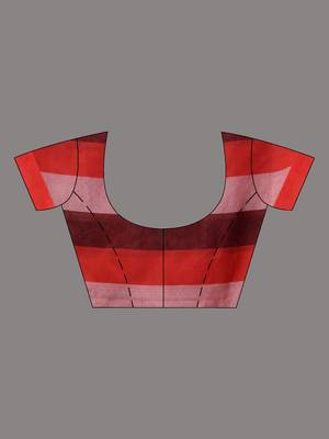 Multicolor Cotton Colorblocked Handwoven Soft Saree 6