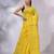 Yellow Cotton Handwoven Saree With Stripe Design