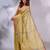 Yellow Tissue Handwoven Saree With Zari Woven Temple Borders