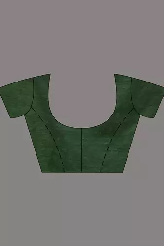 Magenta And Green Cotton Handwoven Soft Saree With Stripe Pattern