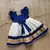 Baby girls cotton silk midi/knee length festive/wedding pattu dress