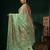 Mint Green Cotton Kantha Stitch Handwoven Saree