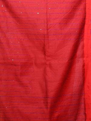 Light Grey Handwoven Cotton Blend Soft Saree With Texture Pattern 5