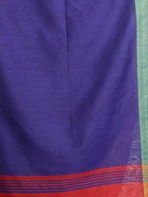 Red Cotton Handwoven Soft Saree With Dual Borders 5