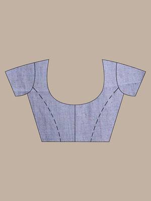 Grey Cotton Handwoven Soft Saree With Zari Borders 6