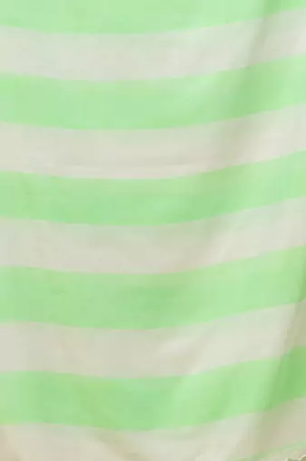Green And Beige Cotton Handwoven Soft Saree With Stripe Pattern