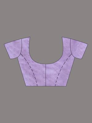 Violet Cotton Handwoven Soft Saree With Stripe Pattern 5