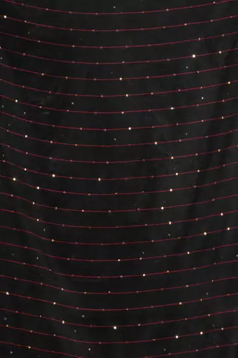 Black Cotton Handwoven Soft Saree With Sequin Work