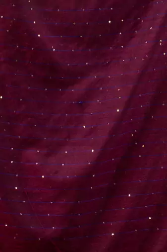 Purple Cotton Handwoven Soft Saree With Sequin Work