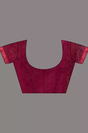 Magenta Cotton Handwoven Soft Saree With Jamdani Borders