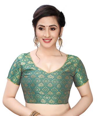 Grey Printed silk blend Blend Saree With Blouse 2