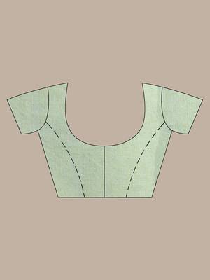 Light Green Cotton Handwoven Soft Saree With Zari Borders 5