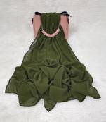 Ana light weight breathable soft georgette army green hijab