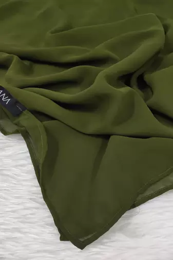 Ana light weight breathable soft georgette army green hijab