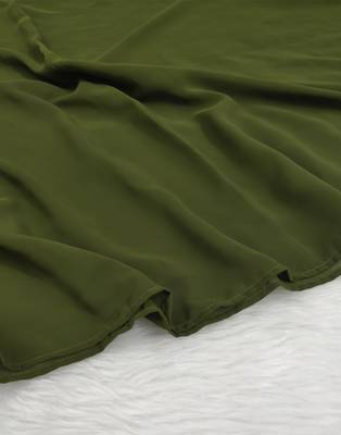 Ana light weight breathable soft georgette army green hijab 3