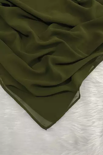 Ana light weight breathable soft georgette army green hijab